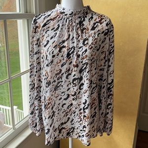Animal Print Blouse Size XXL Jennifer Lopez